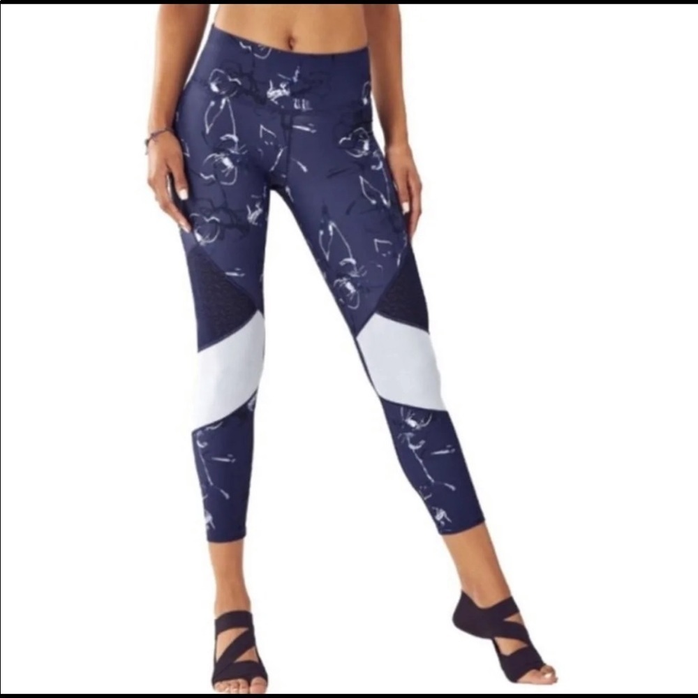 Fabletics Blue Flower Leggings - image 1